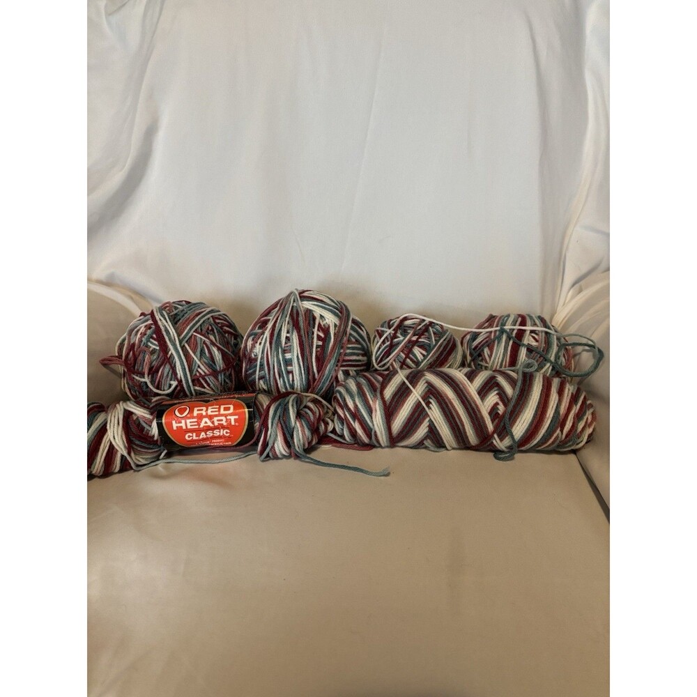 Lot of 3 Skeins & 4 Balls Red Heart 972 Wedgewood Yarn